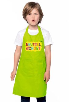 Bellatio Decorations Knutselschort lime groen kinderen