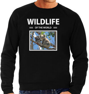 Bellatio Decorations Koala sweater / trui met dieren foto wildlife of the world zwart voor heren