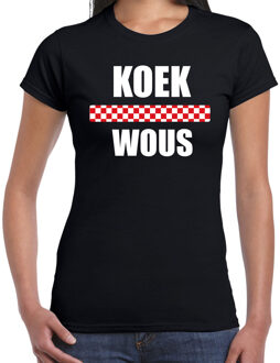 Bellatio Decorations Koek wous met vlag Brabant t-shirts Brabants dialect zwart voor dames