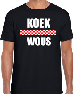 Bellatio Decorations Koek wous met vlag Brabant t-shirts Brabants dialect zwart voor heren 2XL