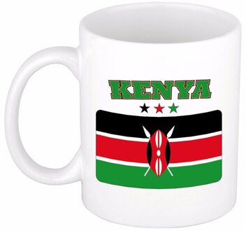 Bellatio Decorations Koffie mok met vlag Kenia - drinkbeker - Keniaanse vlag - 300 ml - supporters