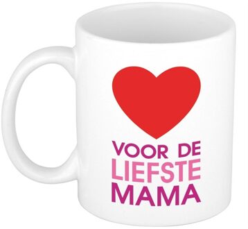 Bellatio Decorations Koffiemok - Voor de liefste mama - cadeau beker - Moederdag - 300 ml