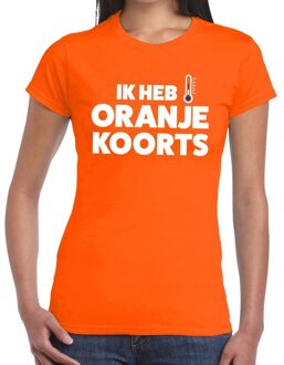 Bellatio Decorations Koningsdag fun t-shirt Ik heb oranjekoorts dames XL - Feestshirts