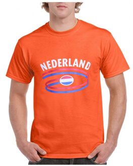 Bellatio Decorations Koningsdag oranje Nederland vlag t-shirts M - Feestshirts