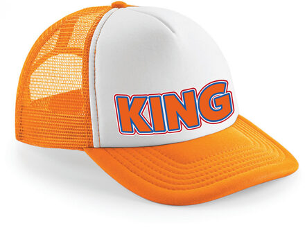 Bellatio Decorations Koningsdag oranje snapback - king - voor volwassenen - Verkleedhoofddeksels