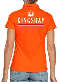 Bellatio Decorations Koningsdag polo t-shirt oranje Kingsday voor dames L - Feestshirts