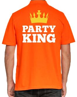 Bellatio Decorations Koningsdag polo t-shirt oranje Party King voor heren 2XL - Feestshirts