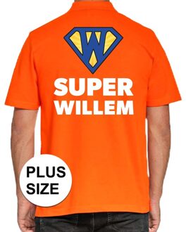 Bellatio Decorations Koningsdag polo t-shirt Super Willem voor heren 3XL - Feestshirts Oranje