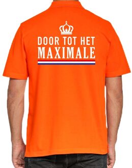 Bellatio Decorations Koningsdag poloshirt Door tot het maximale oranje voor heren