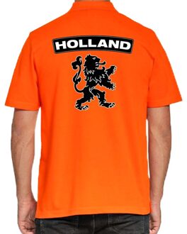Bellatio Decorations Koningsdag poloshirt Holland met grote leeuw oranje voor heren
