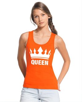 Bellatio Decorations Koningsdag Queen topje/shirt oranje dames L - Feestshirts
