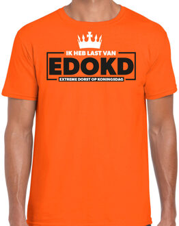 Bellatio Decorations Koningsdag shirt heren - extreme dorst op koningsdag - oranje - feestkleding 2XL