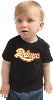 Bellatio Decorations Koningsdag shirt Prince voor peuter / kinderen zwart 86 (9-18 maanden) - Feestshirts