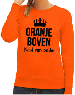 Bellatio Decorations Koningsdag Sweater - Oranje boven kaal van onder - dames S - Feesttruien