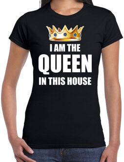 Bellatio Decorations Koningsdag t-shirt Im the queen in this house zwart voor dames XS