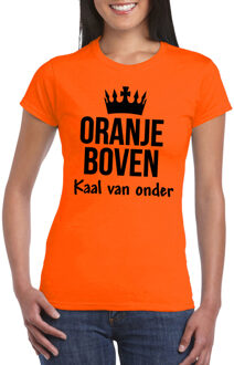 Bellatio Decorations Koningsdag T-shirt - Oranje boven kaal van onder - dames L - Feestshirts