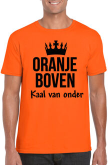 Bellatio Decorations Koningsdag T-shirt - Oranje boven kaal van onder - heren S - Feestshirts
