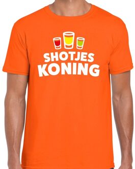 Bellatio Decorations Koningsdag t-shirt Shotjes Koning oranje voor heren
