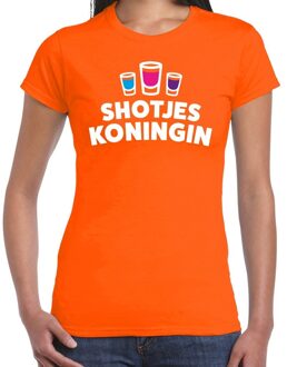 Bellatio Decorations Koningsdag t-shirt Shotjes Koningin oranje voor dames