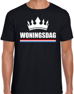 Bellatio Decorations Koningsdag t-shirt Woningsdag zwart voor heren