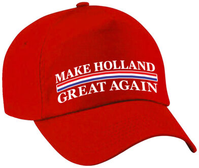 Bellatio Decorations Koningsdag Verkleed feest pet - rood - Make Holland Great Again - volwassenen