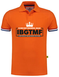 Bellatio Decorations Koningsdag verkleed poloshirt heren - tijdelijk minder functioneel - oranje XL