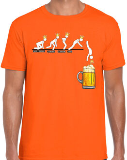 Bellatio Decorations Koningsdag verkleed t-shirt heren - aftellen naar Koningsdag - oranje