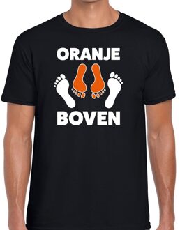 Bellatio Decorations Koningsdag zwart t-shirt oranje boven voor heren