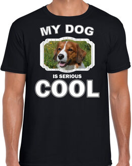 Bellatio Decorations Kooiker honden t-shirt my dog is serious cool zwart - heren - Kooikerhondjes liefhebber cadeau shirt 2XL