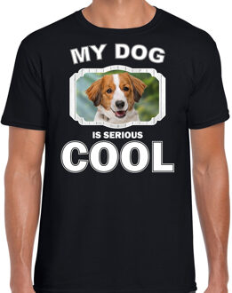 Bellatio Decorations Kooiker honden t-shirt my dog is serious cool zwart - heren - Kooikerhondjes liefhebber cadeau shirt 2XL