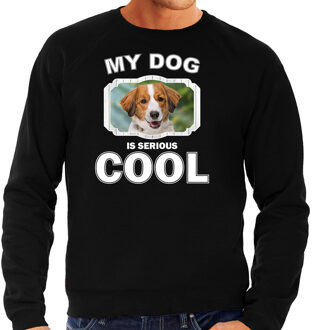 Bellatio Decorations Kooiker honden trui / sweater my dog is serious cool zwart - heren - Kooikerhondjes liefhebber cadeau sweaters 2XL