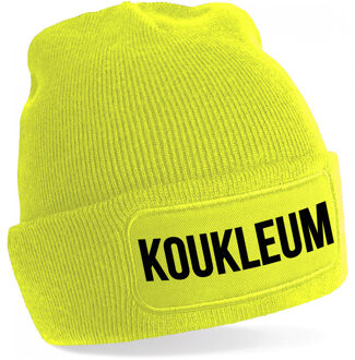 Bellatio Decorations Koukleum muts unisex one size - geel One size