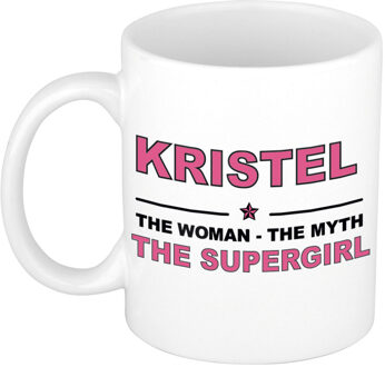 Bellatio Decorations Kristel The woman, The myth the supergirl collega kado mokken/bekers 300 ml Oudroze