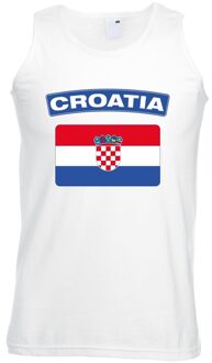 Bellatio Decorations Kroatische vlag singlet wit heren