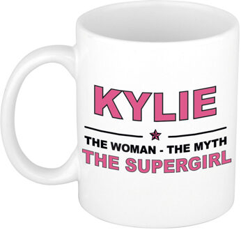 Bellatio Decorations Kylie cadeau mok - Woman Myth Supergirl - naam koffiemok - 300 ml - collega - moederdag