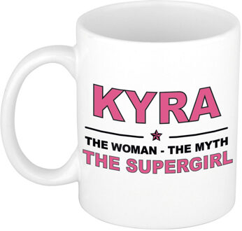 Bellatio Decorations Kyra The woman, The myth the supergirl pensioen cadeau mok/beker 300 ml