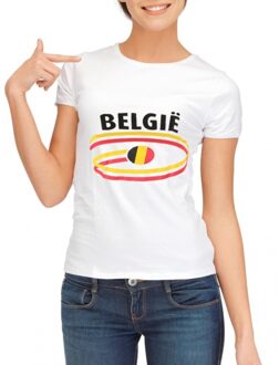Bellatio Decorations Landen t-shirt vlag Belgie voor dames