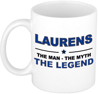 Bellatio Decorations Laurens The man, The myth the legend collega kado mokken/bekers 300 ml Donkerblauw