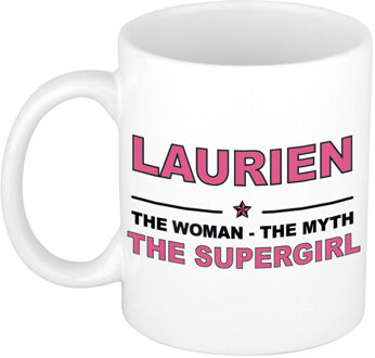 Bellatio Decorations Laurien The woman, The myth the supergirl collega kado mokken/bekers 300 ml Oudroze