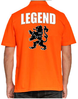 Bellatio Decorations Legend Holland supporter poloshirt oranje met leeuw EK / WK voor heren