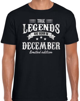 Bellatio Decorations Legends are born in December cadeau t-shirt zwart voor heren - Verjaardag shirts