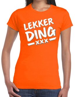 Bellatio Decorations Lekker Ding fun t-shirt oranje dames XS