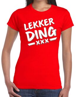 Bellatio Decorations Lekkerding tekst t-shirt rood dames XS