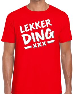 Bellatio Decorations Lekkerding tekst t-shirt rood heren 2XL