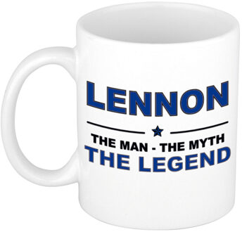 Bellatio Decorations Lennon cadeau mok - man myth legend - naam koffiemok - 300 ml - collega - vaderdag