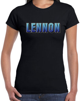 Bellatio Decorations Lennon fun tekst t-shirt zwart dames 2XL