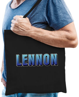 Bellatio Decorations Lennon muziek fan cadeau tas zwart heren