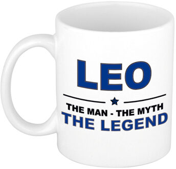 Bellatio Decorations Leo The man, The myth the legend cadeau koffie mok / thee beker 300 ml