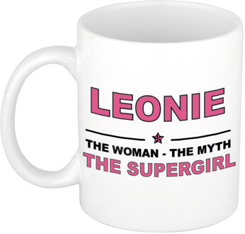 Bellatio Decorations Leonie The woman, The myth the supergirl collega kado mokken/bekers 300 ml Oudroze