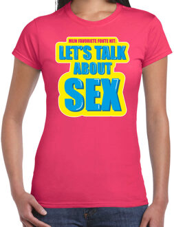 Bellatio Decorations Let s talk about sex foute party shirt roze dames L